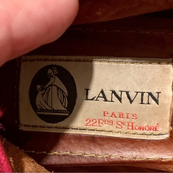 LANVIN red vintage leather ballet flats. Size 8.5 - Picture 2 of 8